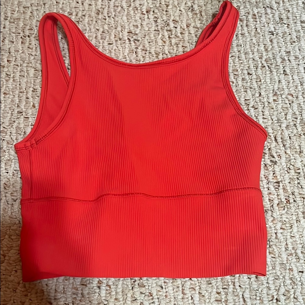 Lululemon Red Fitted reversible Crop Tank Top